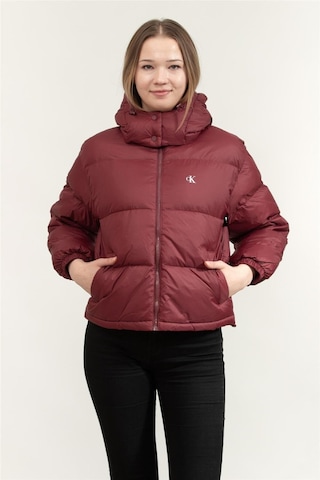 Calvin Klein Essential Midweight Puffer Kadın Mont-10836 Kırmızı