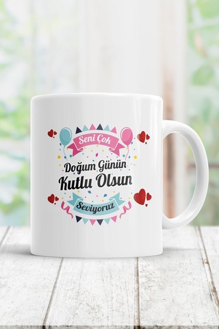 Doğum Günün Kutlu Olsun Kupa Bardak Beyaz