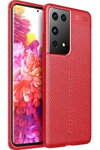 Galaxy S21 Ultra Kılıf Zore Niss Silikon Kapak Kırmızı