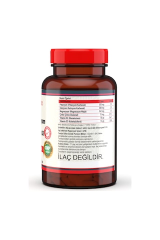 Nevfix Kalsiyum Magnezyum Potasyum Çinko Vitamin D3 Vitamini 90 Tablet