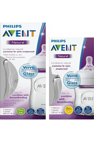 Philips Avent Natural Cam Biberon Seti 2'Li (240 ML + 120 ML)