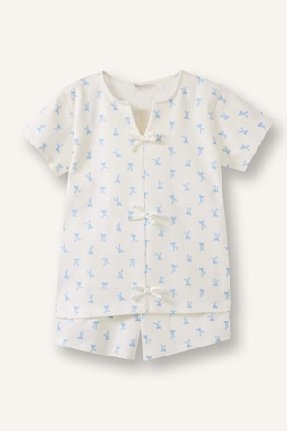 Defacto Regular Fıt 2li Pijama Takımı Kız Çocuk H5755a826smer105 Ekru-er105
