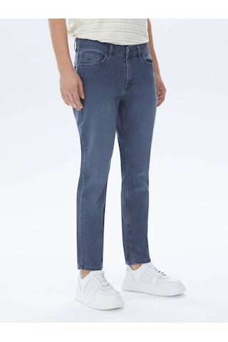 Kip Lacivert Slim Fit Denim Pamuk Karışımlı Pantolon 001