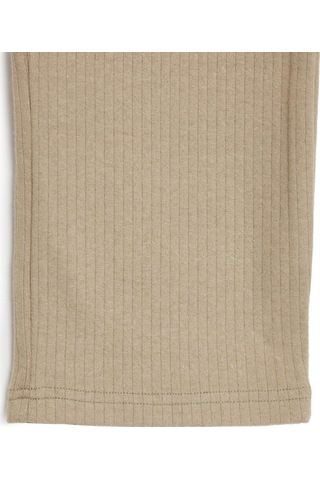 Beli Lastikli Bej Kız Çocuk Eşofman Altı - Rahat Geniş Paça Kalın Kumaş 7-8-9-10-11-12-13-14 Yaş Bej