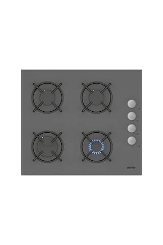 Simfer 3537 Ankastre Cam Ocak Gri