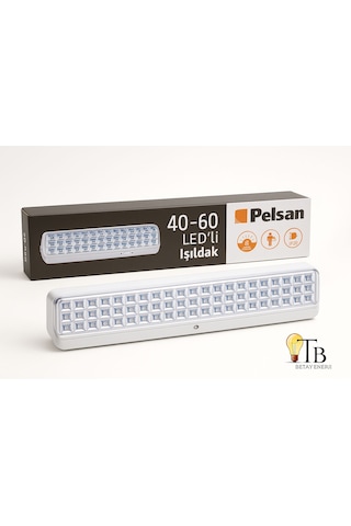Pelsan 40/60 Led Li Şarjlı Işıldak 8 Saat Kesintisiz Işık Taşınabilir Acil Durum Lambası Ip20 1