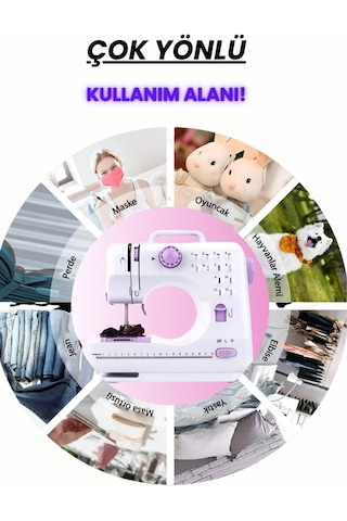 Mobgift Fonksiyonel Tuşlu Ekran 12 Fonksiyonlu Profesyoneldikiş Makinası Yok