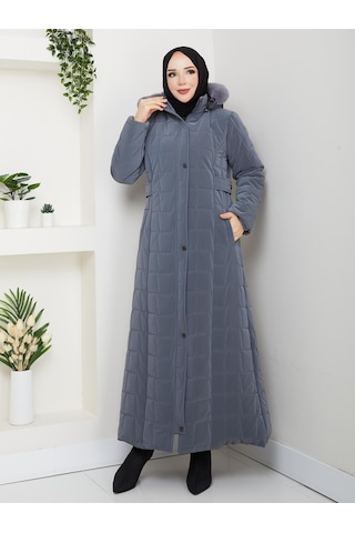 Eslemnur Nova Kumaş Şişme Mont 135cm Füme