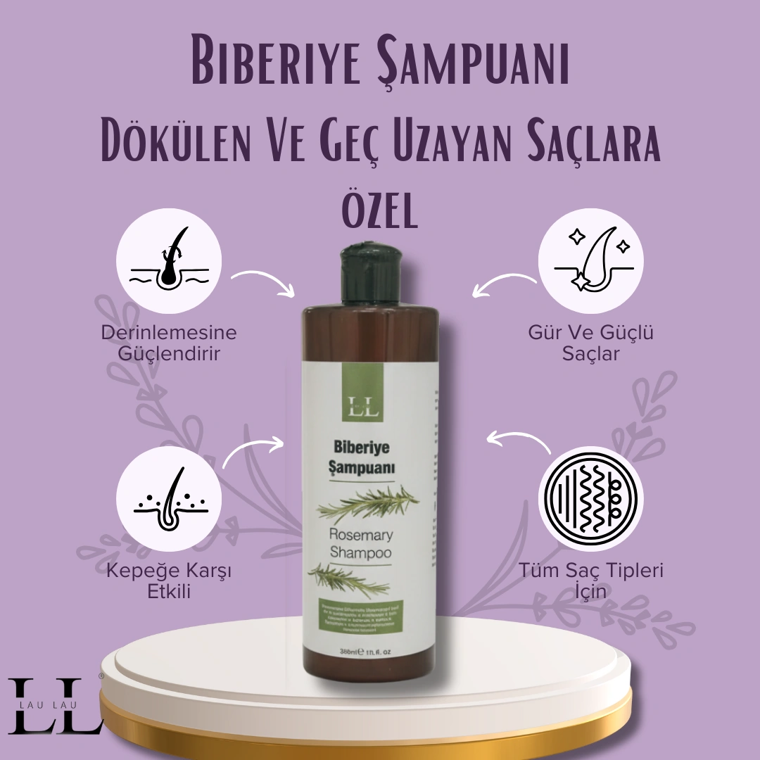 Lau Lau Biberiye Rosemary Özlü Vegan Güçlendirici Ve Beselyeci Şampuan 400 ML