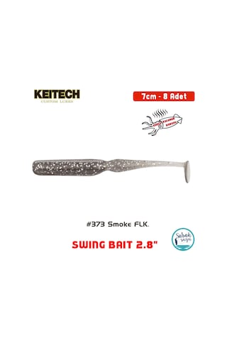 Keitech Swing Bait 7cm 2.8" 373 Smoke Flk. Kokulu Silikon Balık