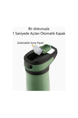 Shotay Mod Çelik Termos Matara 470ml Yeşil