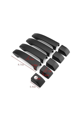 Tenfowee 2002-2012 Land Rover Range Rover L322 Mat Siyah Kapı Kolu Kapağı - Dayanıklı Ve Pratik Montaj 2 M