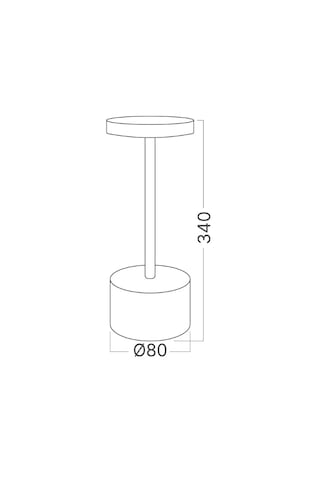 Braytron Ledli 3 Cct - Dimmable Masa Lambası Siyah