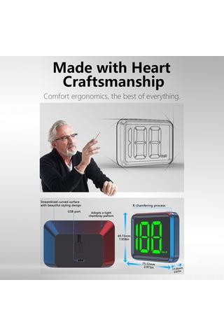 Wezone X1 Gps Mph Birimli Yeşil Ekranlı Navigasyon Gösterici - Direk Tak Ve Kullanın, Büyük Ekran, Doğru Hız Gösterimi