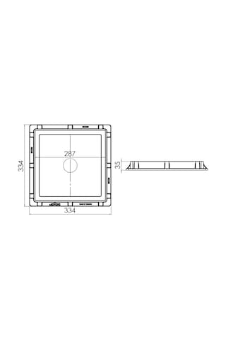30X30 Rögar Kapağı / Çerçeve + Izgaralı Kapak