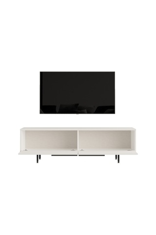 Yurudesign Ocean Tv Ünitesi Sehpası Metal Ayaklı 160cm Beyaz On1-w