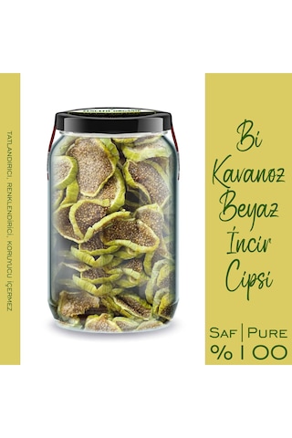 Zencefil Organik İncir Cips Beyaz İncir Cipsi Bi Kavanoz 660 G