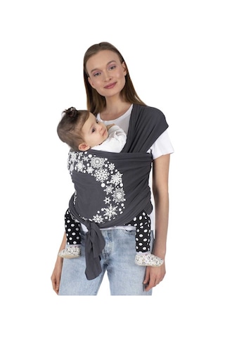 Sevi Bebe Bebek Taşıma Şalı Sling ART-562 Gri Çok Renkli