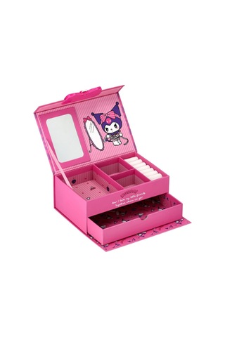 Kuromi Lisanslı Makyaj Kutu Organizer Pembe