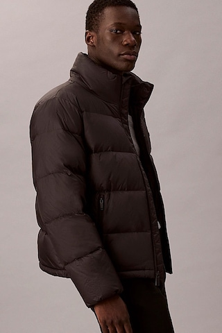 Erkek Regular Fit Dik Yaka Aplike Logolu Şişme Mont - Siyah Black