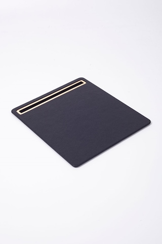 Turgut Office Deri Mousepad Siyah Gold Detaylı
