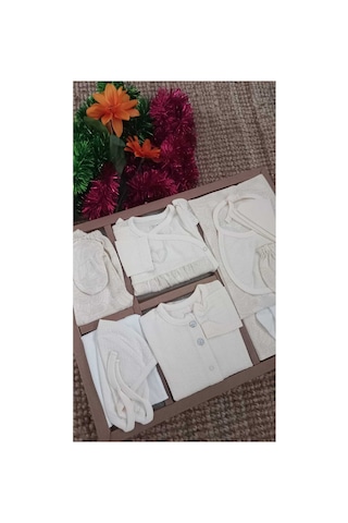 Caramell Barbosa 10'lu Hastane Çıkışı Kız Bebek Şık Model Ekru