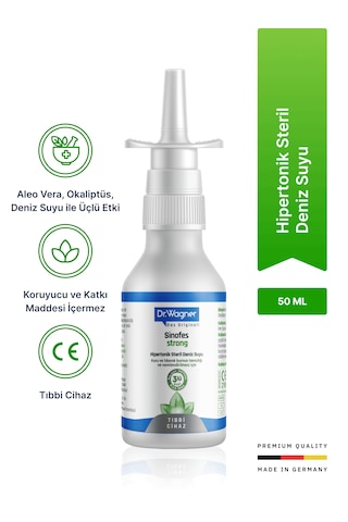 Dr. Wagner Sinofes Strong Yetişkinler için Burun Tıkanıklığı Spreyi 50 ML