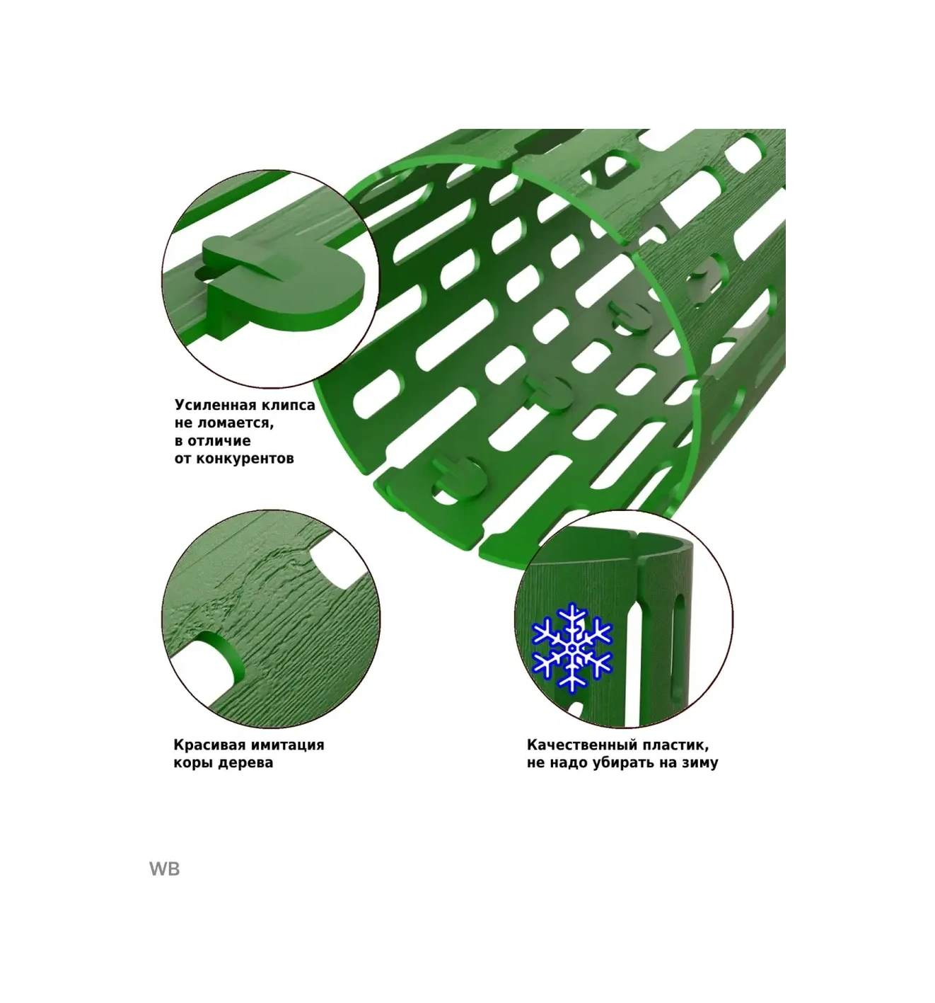 Green Glade Ahşap Kollar İçin Kemirgen Koruyucuları Plastik, 5 Adet 90967493