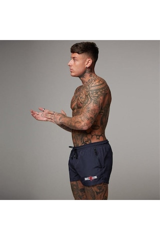 Mavi Muscleguys Yaz Rahat Plaj Kısa Erkekler İçin Günlük Ince Erkek Şort Ter Koşu Fitness Şortu Moda Baskı Spor Salonu Vücut Geliştirme Kısa Pantolon Mavi