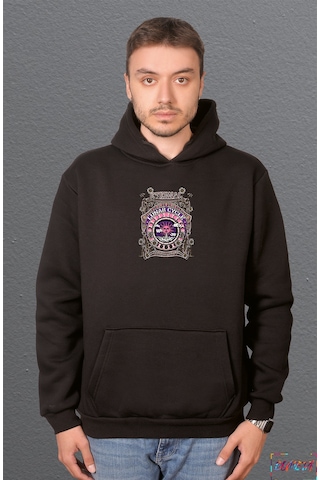 Bumeta Eternal Moonlight Lunar Cycle Sweatshirt Unisex Kapüşonlu Hoodie Siyah