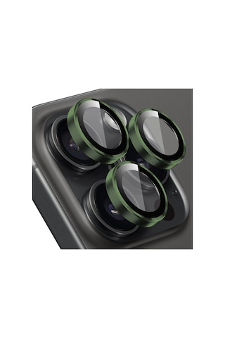 Buff Iphone Uyumlu 15 Pro Max / 15 Pro Uyumlu Kamera Metal Lens Koruyucu Gökkuşağı