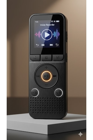 KB-65 Mp3 Çalar Ses Kayıt Cihazı 32GB 400 Saat kayıt PİLLE ÇALIŞIR 8x3x1cm