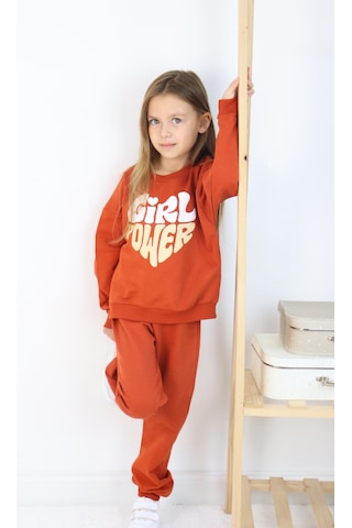 Miababy Girlpower Baskılı Takım Kiremit