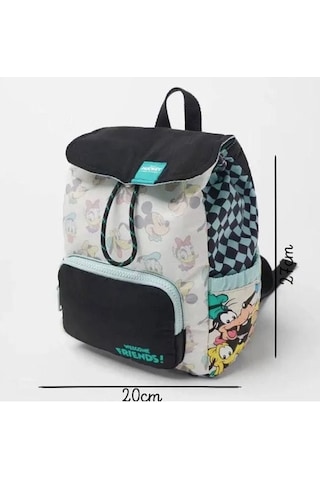 Aubyhe Mickey Mouse Karikatür Desenli Kare Çanta - Okul Çantası Beyaz-mavi Suluk Tipi Blue