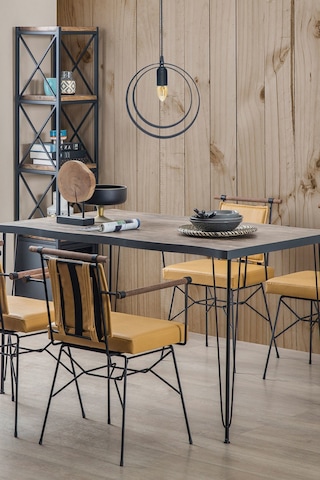 Runden Avize Siyah Metal Sarkıt Ferforje Retro Rustik Ofis Cafe Otel Dekoratif Modern Tavan Lamba