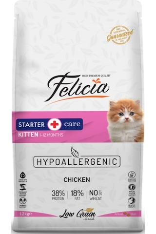 Felicia Kitten Tavuklu ve Hamsili Düşük Tahıllı Yavru Kedi Maması 12 KG Felicia Kitten Tavuklu ve Hamsili Düşük Tahıllı Yavru Kedi Maması 12 KG