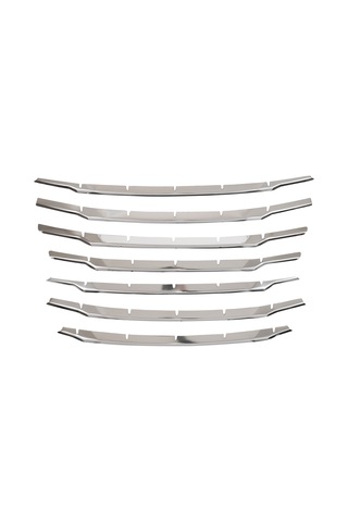 Ford Courier Uyumlu 2017-2023 Krom Ön Panjur 7 Parça Paslanmaz Çelik