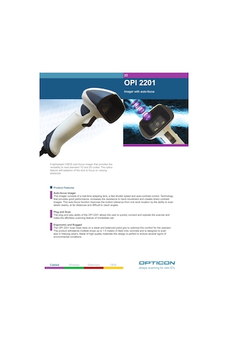 Opticon Opi-2201-Usb Kare Barkod Okuyucu
