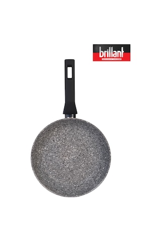 Brillant Lüks Granit 26 Cm Tava Yanmaz Yapışmaz Tava Gri