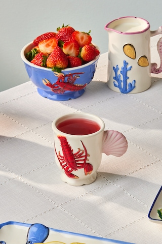 Karaca Atlantis Kupa Istakoz Desenli 240 Ml Çok Renkli