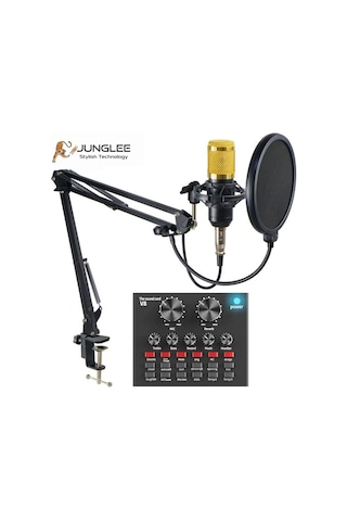 Profesyonel Stüdyo Mikrofonu 3.5mm Jack Girişli Youtuber Kondenser Full Set Studıo Mıcrofon Kit