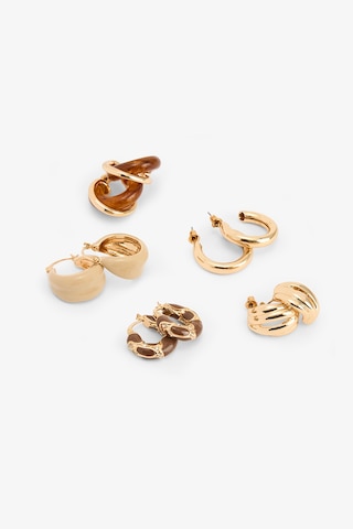 Penti Altın Rengi Alen 5li Küpe Seti Gold 82293925