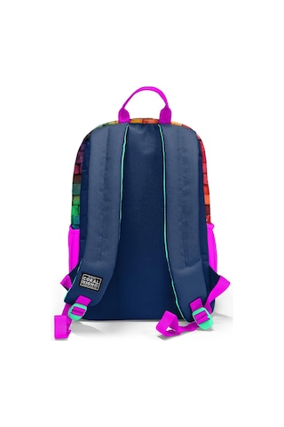 Coral High Pembe Lacivert Grafiti Yazılı Okul Sırt Çantası 23629