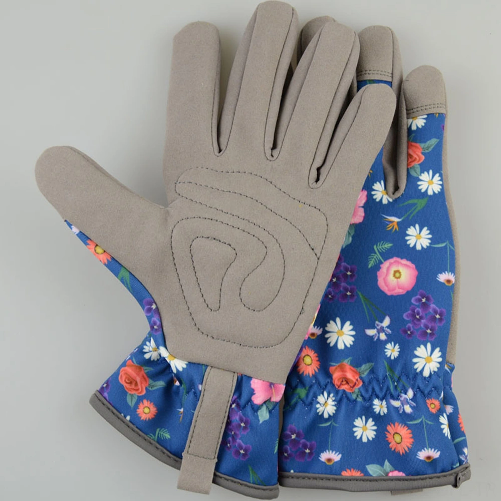 Dofolink Bahçe İşçisi Eldiveni: Microfiber Deniz Mavisi, Prizmatik Desenli, Taban Dayanıklı, Ergonomik Tutuş, Tırtıllardan Koruyucu, M Beden 18032