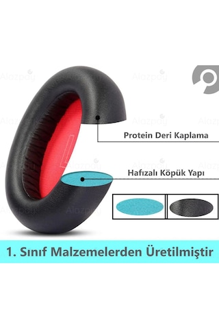 Anker Soundcore Life Q10 Q10 Bt Uyumlu Hafızalı Köpük Özellikli Kulaklık Sünger Yastığı Deri Mavi