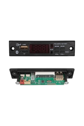 Powermaster M517 Oto Teyp Dijital Player Board Usb/aux/sd/fm/bluetooth Kumandalı Mikrofonsuz Çevirici 12v-500ma