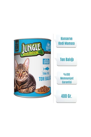 400 Gr Konserve Kedi Maması Ton Balıklı - 3 Adet