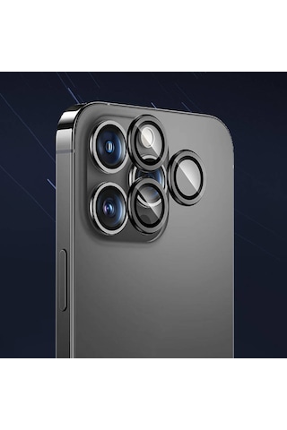 Apple Uyumlu iPhone 16 Pro Max Benks Dr Safir Kamera Lens Koruyucu Gümüş