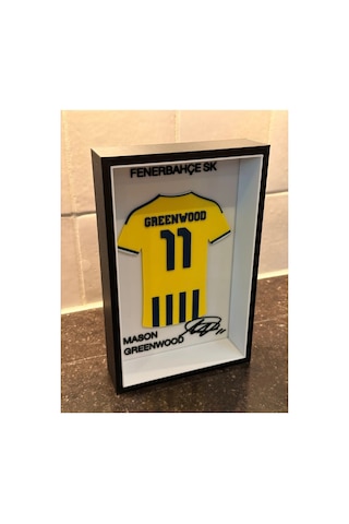 Fenerbahçe Mason Greenwood 11 3d Kabartmalı Çerçeveli Forma Tablo - Taraftar Hediyelik Masa Ve Duvar Dekoru
