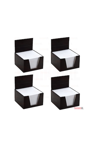 4 Adet Küp Bloknot 500 Yaprak 80X80 Mm Kare1.Hamur Beyaz Kağıt